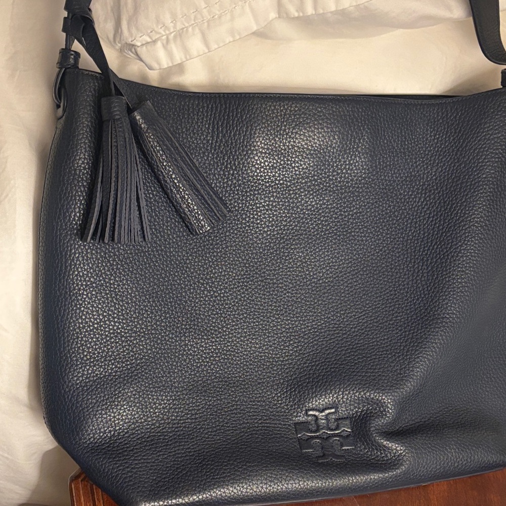 Tory Burch Navy Leather Hobo